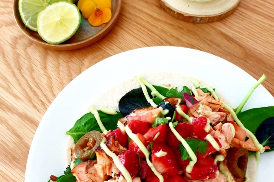 pulled zalm taco