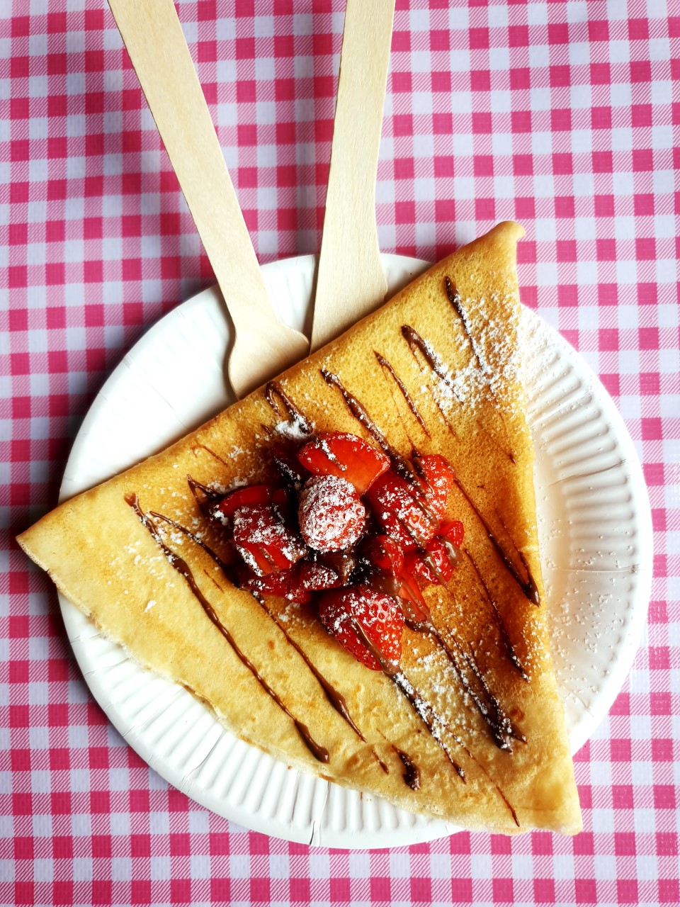 Crepe aardbei Crepe aardbeien